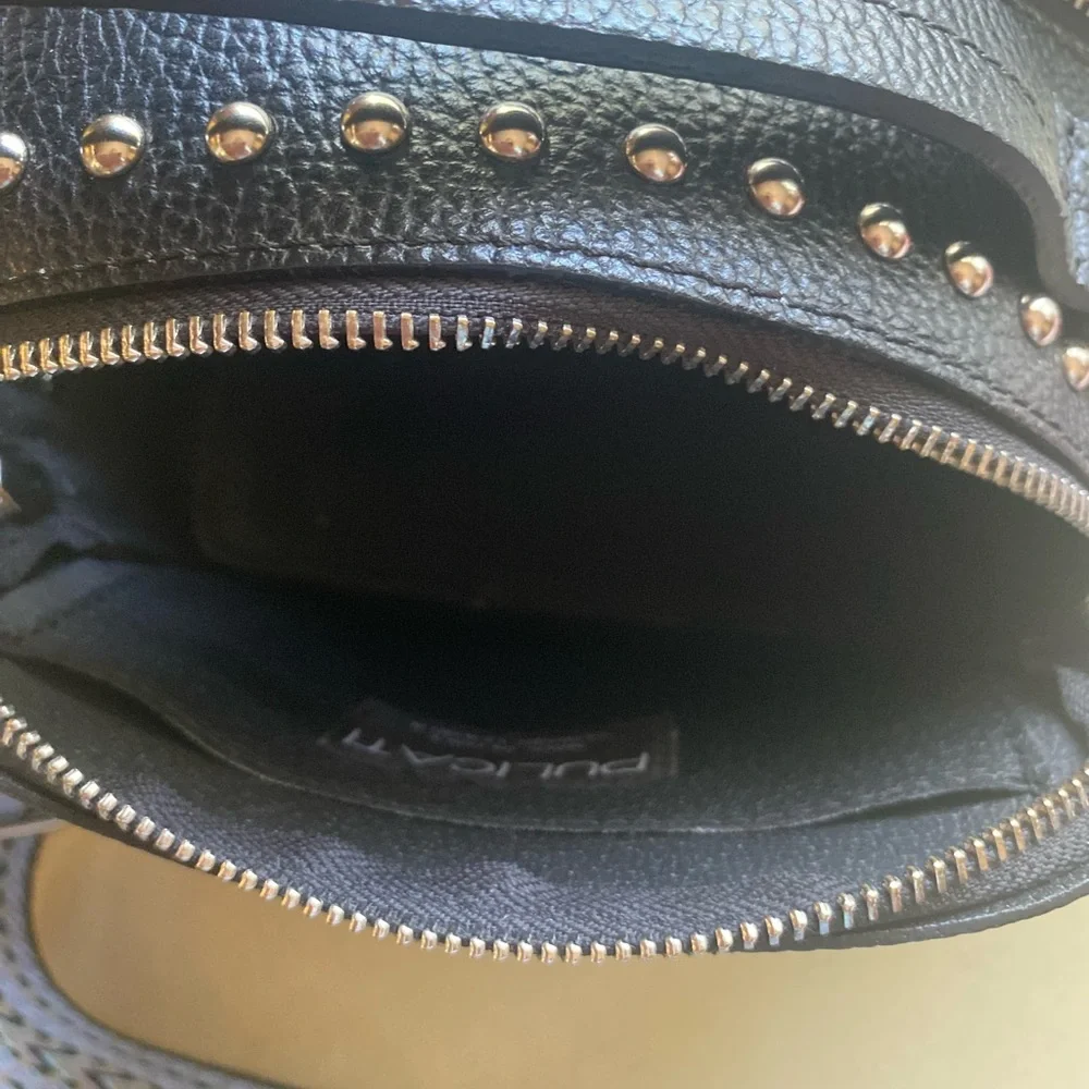 EUC PULICATI genuine leather made in Italy black crossbody/ hand bag - Picture 7 of 16